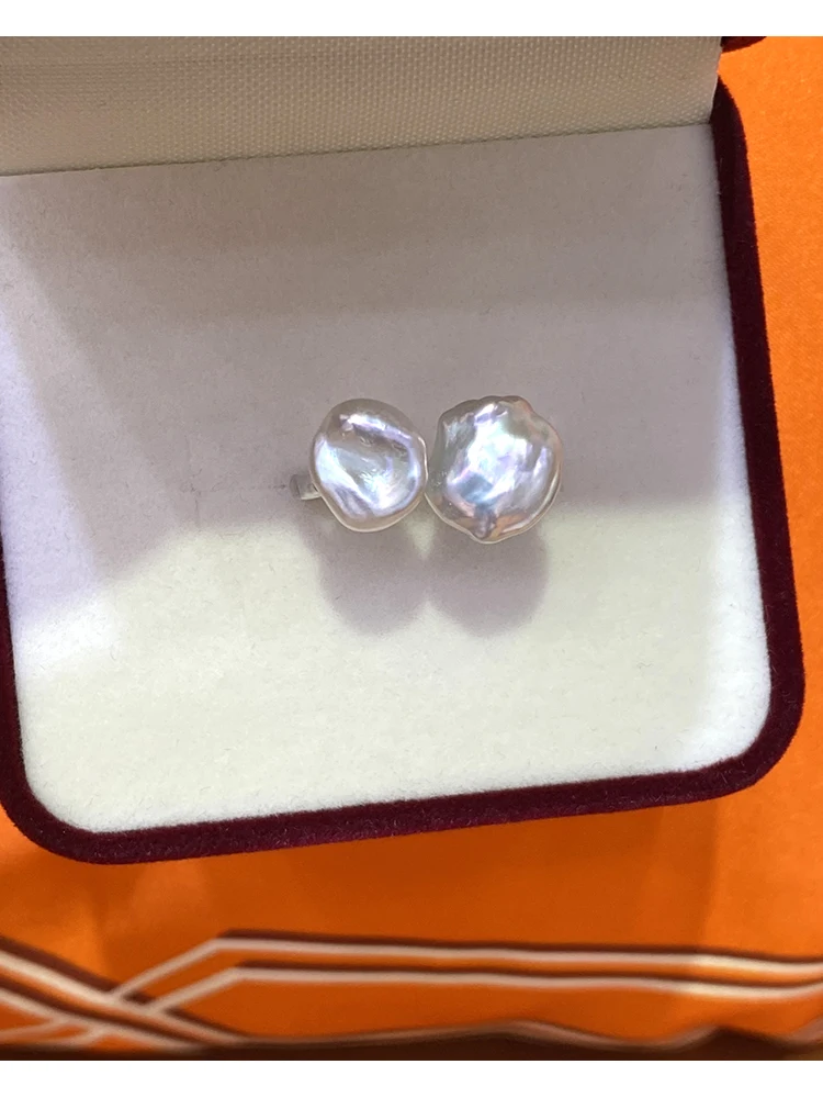 2021 Summer Female Pearl Ring Baroque Pearl Open Ring Adjustable Ring Setting Double Bead Ring Simple Female Ring Woman's Jewelr