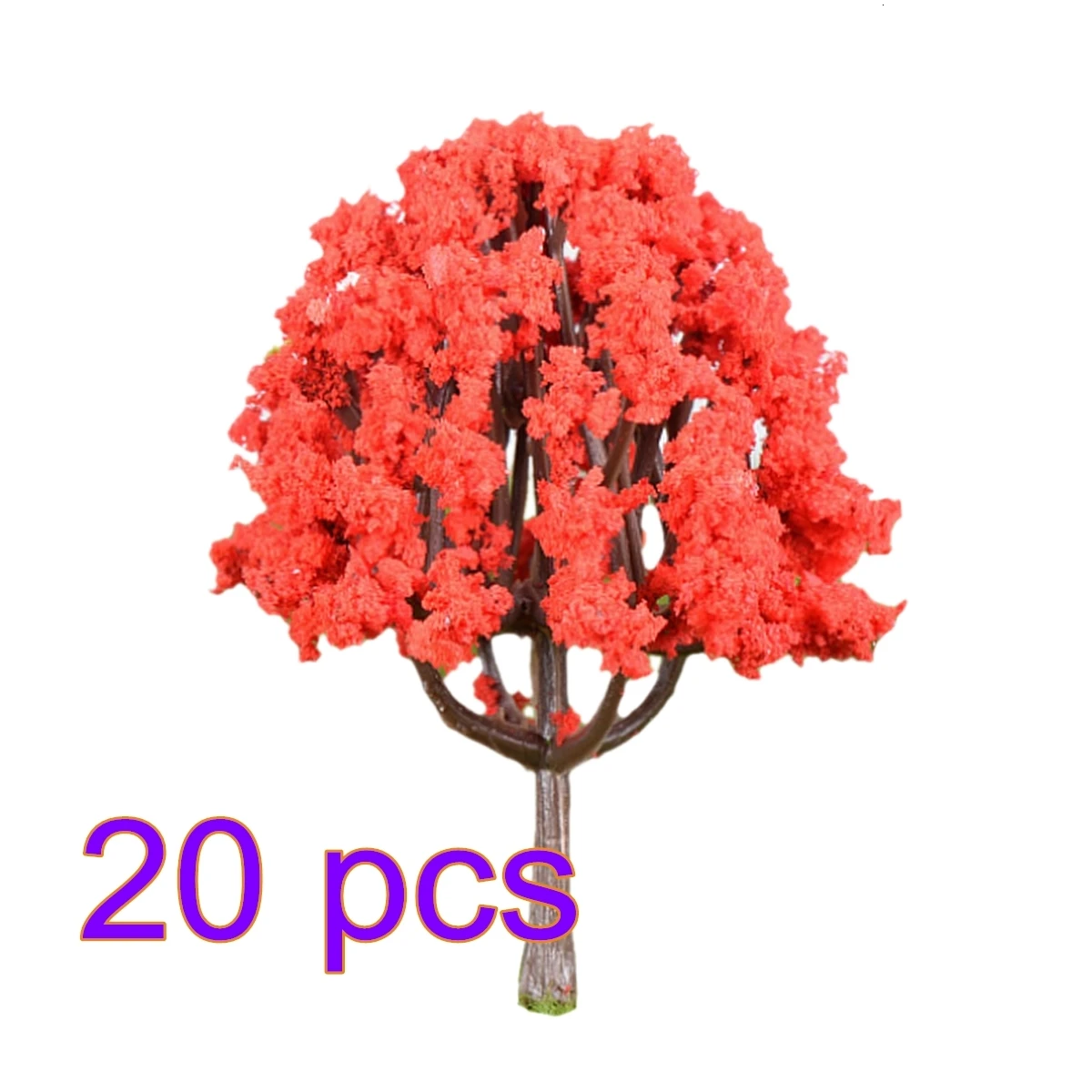 20/50/100 шт 6 см Хо 1: 85 весы Delonix Regia модель ж/д Архитектура диорама Дерево Набор «сделай сам» для пейзаж - Цвет: 20pcs