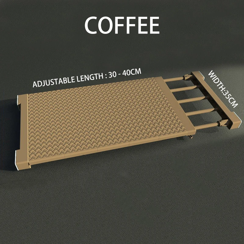 Coffee 30-40cm 35cm Регулируемый шкаф, органайзер для хранения, полка настенная, сделай сам, шкаф для хранения, шкаф для хранения, органайзер для ванной комнаты - Цвет: Coffee 30-40cm 35cm