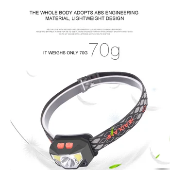 

10000Lms LED Headlamp Rechargeable Motion Sensor Head Lamp Built-in BatteryWith USB Hands Free Headlight for Fishing Inspection