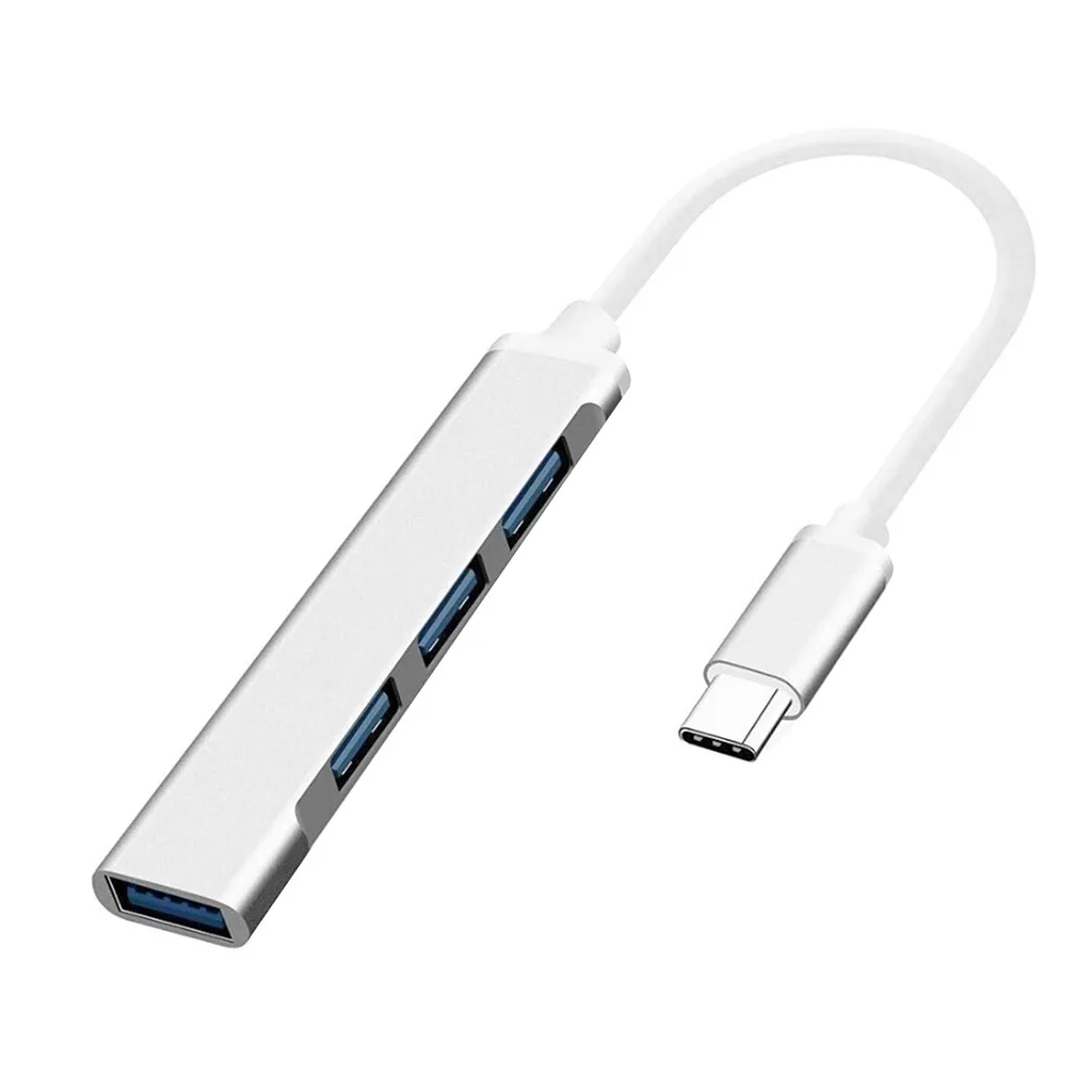 Ouhaobin 4 в 1 type-C концентратор USB 3,0 адаптер на 4 порта USB 3,0 type C концентратор адаптер для ПК ноутбук планшет для мобильного телефона - Цвет: White