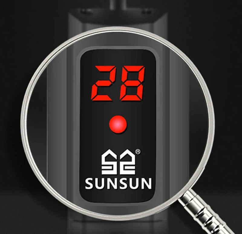 SUNSUN аквариумный нагревательный стержень Интеллектуальный ЖК-дисплей Цифровой регулируемый постоянный контроль температуры погружной нагреватель для аквариума