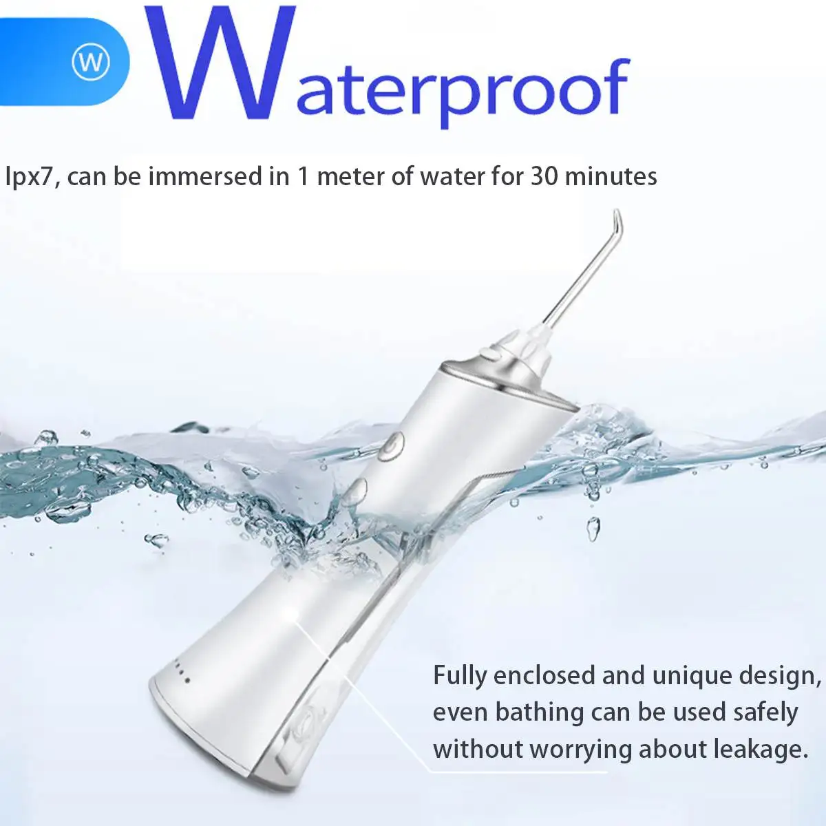  Oral Irrigator USB Rechargeable 100-240V Water Flosser Cordless Waterproof Portable Dental Water Je
