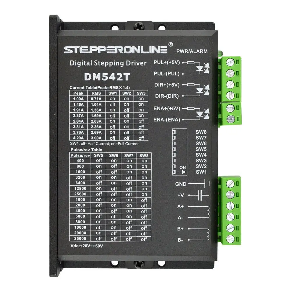 3 оси Nema23 ЧПУ маршрутизатор комплект, 3 шт. Nema 23 3Nm(425 oz. in) мотор+ 3 шт. DM542T Драйвер шагового двигателя+ блок питания