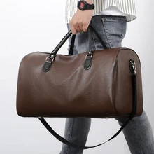 Fashion Travel Bag Men Women Classic Corssbody PU Leather Luggage Female Portable Large Capacity Lightweight 550g Fitness Purse