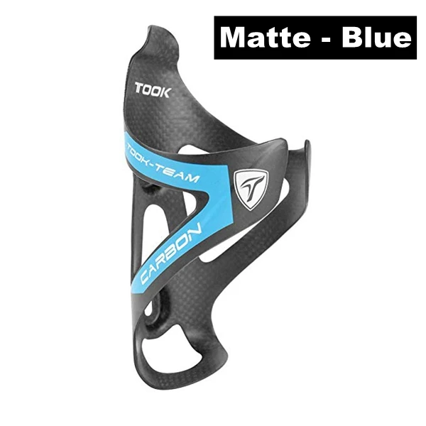 TOSEEK велосипедный держатель для бутылки из углеродного волокна, флягодержатель для воды, Аксессуары для велосипеда 25 г, 3 к, глянцевая отделка - Цвет: Matte Blue