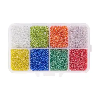 

1 Box Mixed 12/0 Round Glass Seed Beads Mixed Color 2mm Hole: 1mm 12500pcs/box