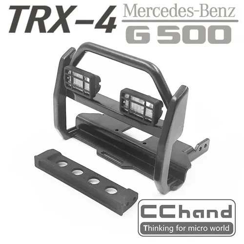 Металлический "Дикий" передний бампер для TRX-4 4X4 G500 1/10 rc игрушечный автомобиль - Цвет: With grille cover