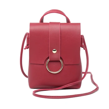

Women Flap Shoulder PU Leather Bucket Bags Girls Mini Messenger Small Shoulder Bag Cross Body Handbags Bolsa Feminina
