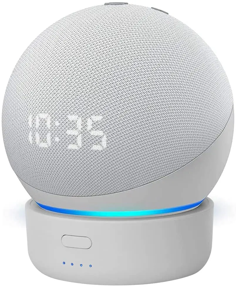 GGMM D4 Battery Base for Alexa Echo Dot 4th Generation Portable Battery