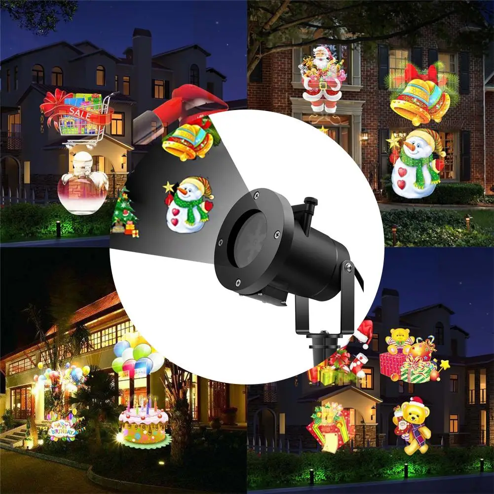 16 Patterns Christmas LED Projector Light New Year Laser Snowflake Projection Stage Light Waterproof Home Garden Lawn Lamp 16 Patterns Christmas LED Projector Light New Year Laser Snowflake Projection Stage Light Waterproof Home Garden Lawn Lamp