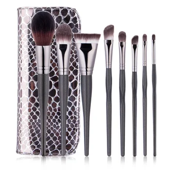 

Makeup Brushes Set 8pcs/lot Eye Make Up Brush Eyeshadow Blending Eyeliner Eyelash Eyebrow Cosmetic Kit Crocodile skin