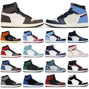 

UNC Basketball Shoes Bloodline 1 Men Women Trainers Sports Sneaker Tie Dye Pine Turbo Green High Leather Spring2019 Formotion