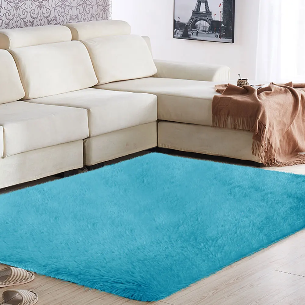 Royal Blue Multicolored Area Rug 160x90cm Shaggy Carpet Floor Dining Room Mat Warm Fluffy Rugs Home Bedroom Decoration Sofa - Цвет: Royal Blue