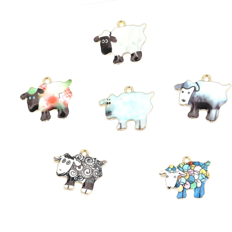 DoreenBeads Модный кулон в японском стиле сплав цинка подвески овца Золотой