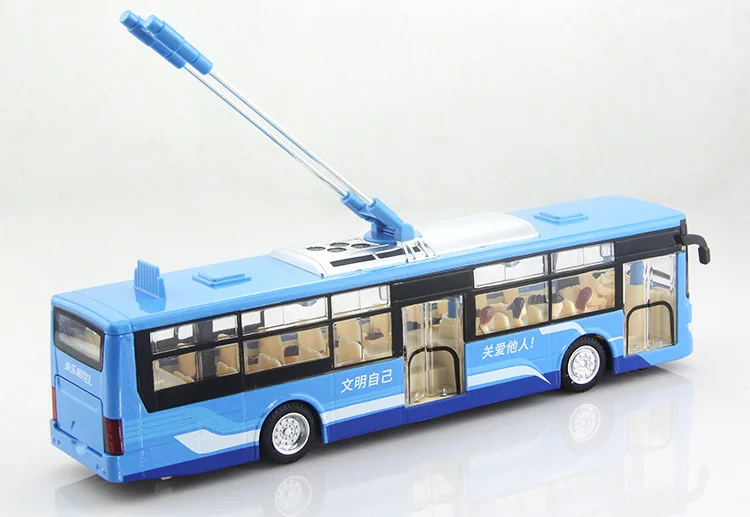 Jiaye Metal Car Single Bus Electric Vehicles Model CHILDREN'S Toy Public Car Individual Package