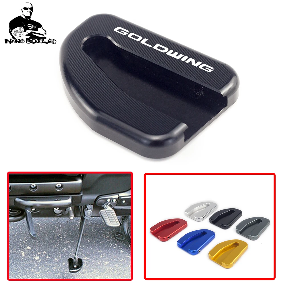 Laser Logo Motorcycle CNC Kickstand Side Stand Enlarge Extension For