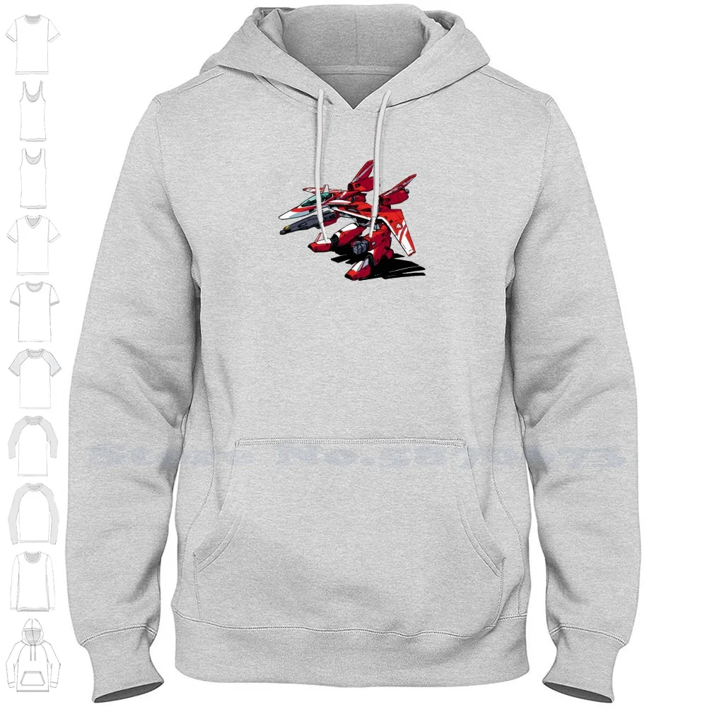 Macross V Valkyrie Streetwear Sport Felpa Con Cappuccio Felpa Anime Sleeve Macross Air Airplane Mech Robot V Vf 1 Valkyrie