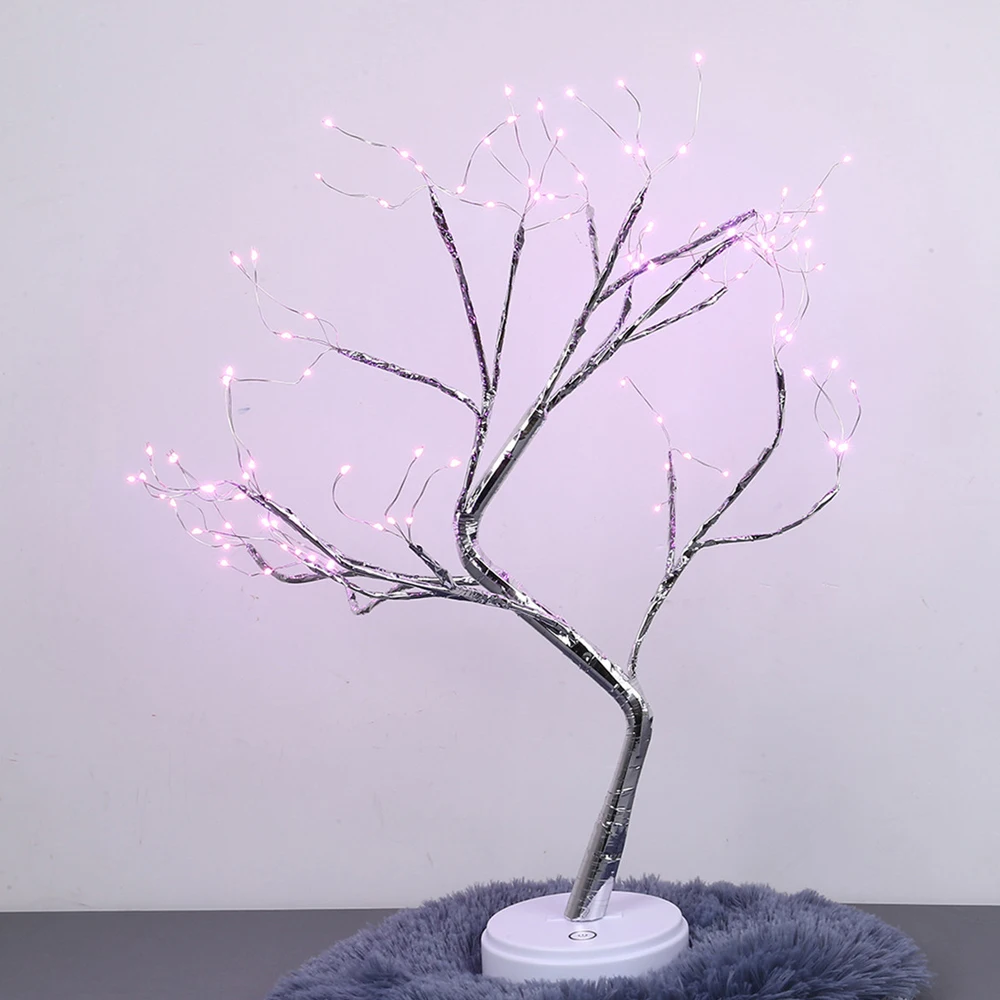 Touch Control LED Lights 108LED Simulation Tree Lights USB Tree Lights For Family Christmas Decorative LED copper Line Lights 14