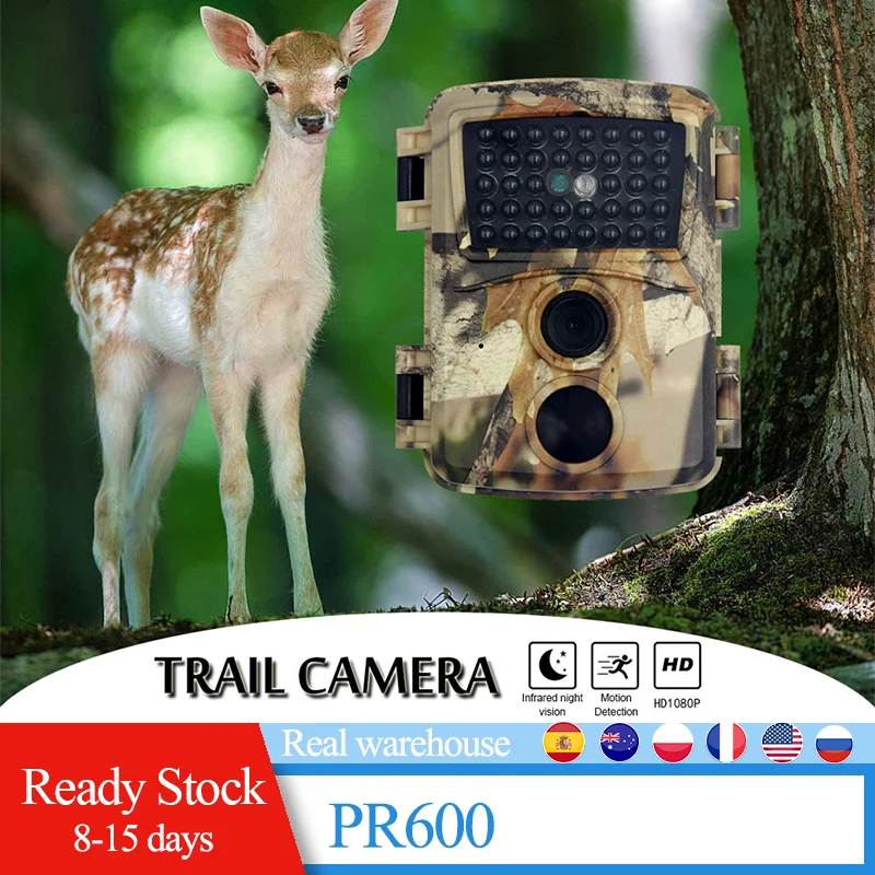 

Wild-life Trail PR600 Hunting Camera Photo Trap 12MP with Night Vision Motion Trail Thermal Imager Video Trigger Speed 0.8s