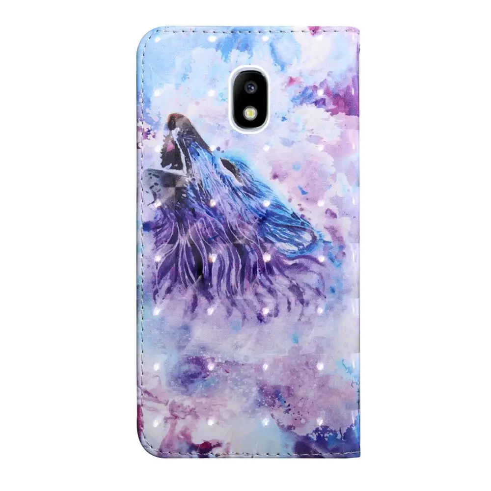 CHNCASE Wolf для samsung Galaxy J2 Pro J3 J5 J7 J4 J6 J8 Plus чехол на магните кожаный флип-бумажник чехол для телефона