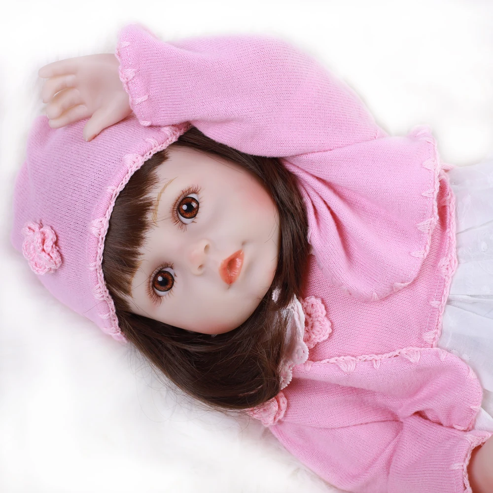 1" 48 см полная кукла для волос кукла Bebe Reborn гладкая виниловая кукла для тела Reborn Мягкая силиконовая Кукла Reborn Детские куклы игрушки для детей