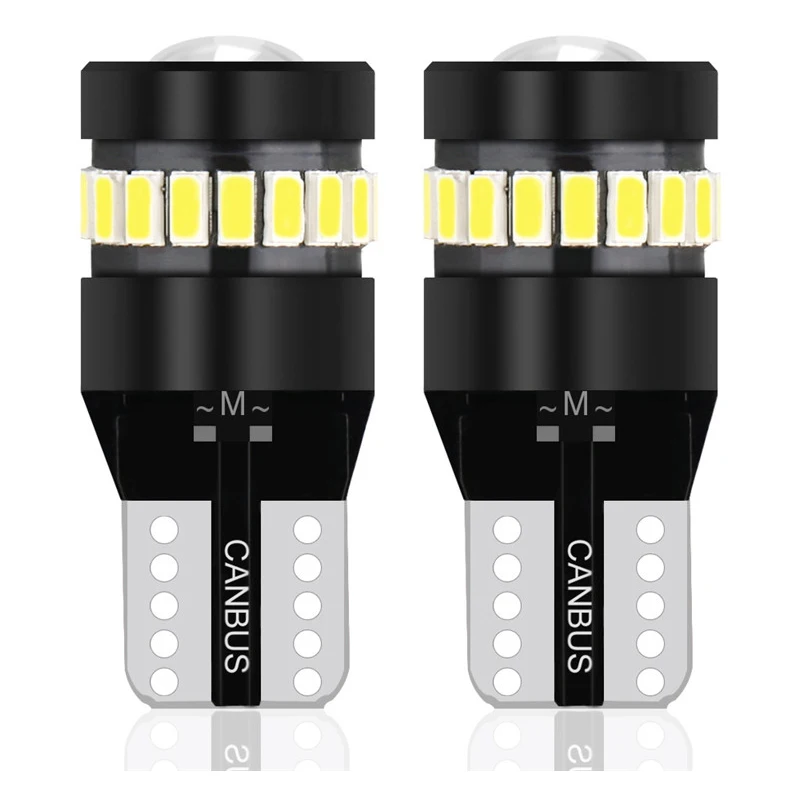 

2x White Car Light T10 W5W Led Wedge Bulb Side Marker Parking Light for Toyota Corolla CHR Yaris Avensis Camry RAV4 Auris Hilux