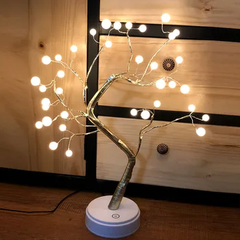 

Potted Table Lamp Night Lights Bonsai Tree Christmas Decor Lights with 36 LED Beads --M25