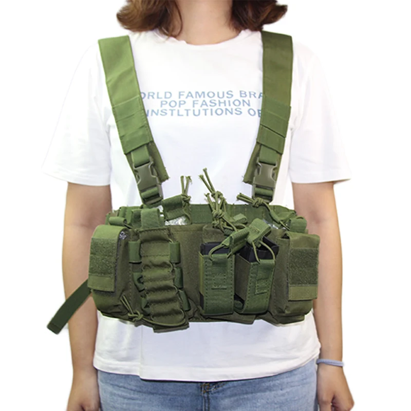 Military Molle Vest Airsoft Paintball Carrier Strike Vest Tactical Hunting Outdoor Chaleco Chest Rig Pack Pouch Heavy Duty Vest