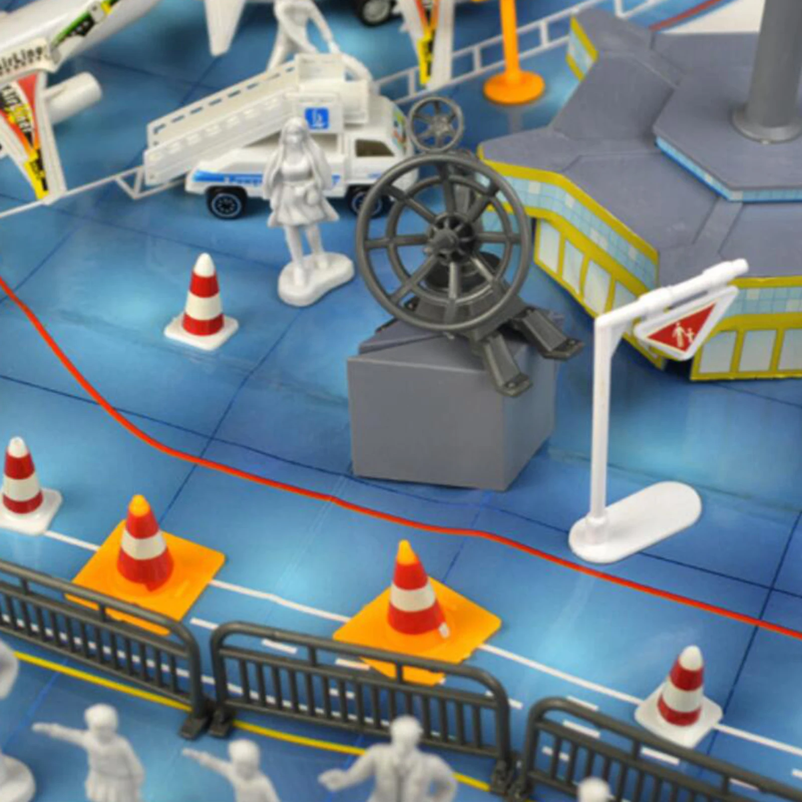 Simulation Airport Scene Toy Airport Assembled Toys Set Airplane Aircraft