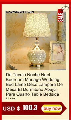 Candeeiro Lampe Chevet Chambre Mariage Nachttischlampe Европейская лампа Luminaria De Mesa демисезонный прикроватный светильник