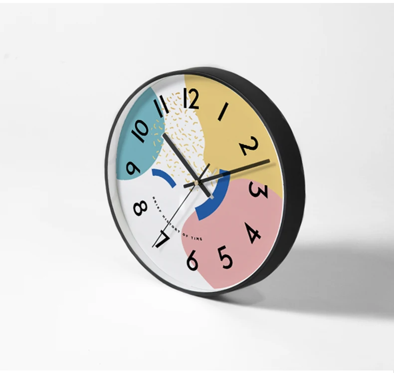 Fashion Art Wall Clock Modern Silent Creative Metal Personality Round Wall Clock Kitchen Montre Mural Bedroom Home Decor MM60WC