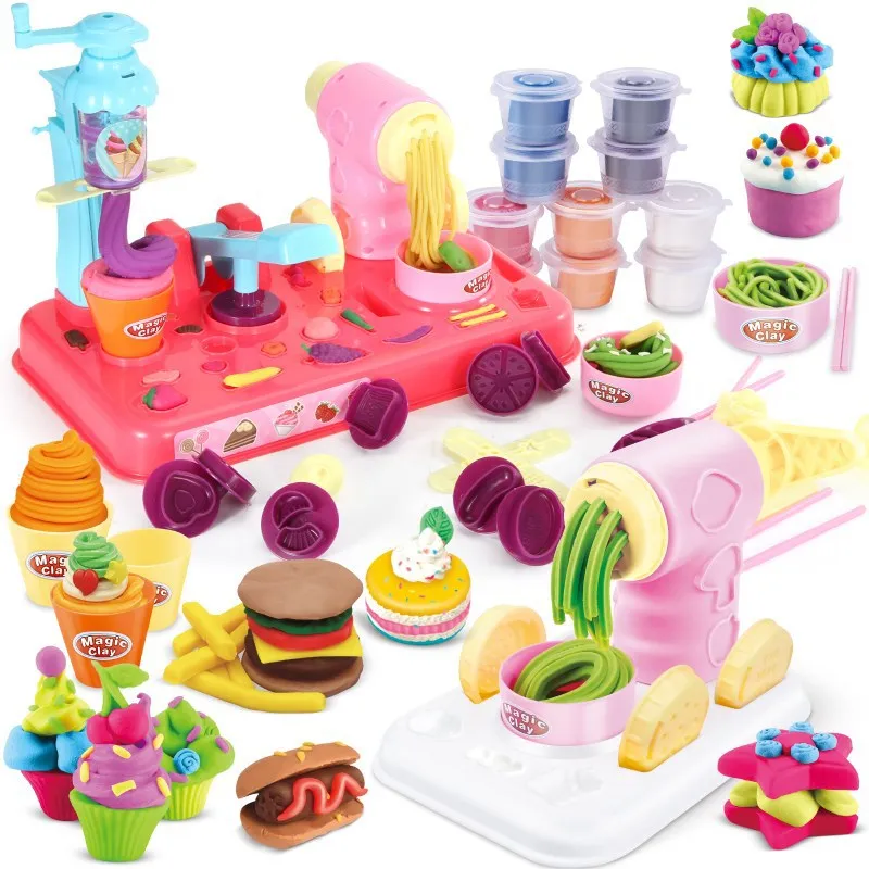 

Children Pressure Noodle Maker Toy Plasticene Colored Clay Children Harness Model 3D Hand-made Clay Mould