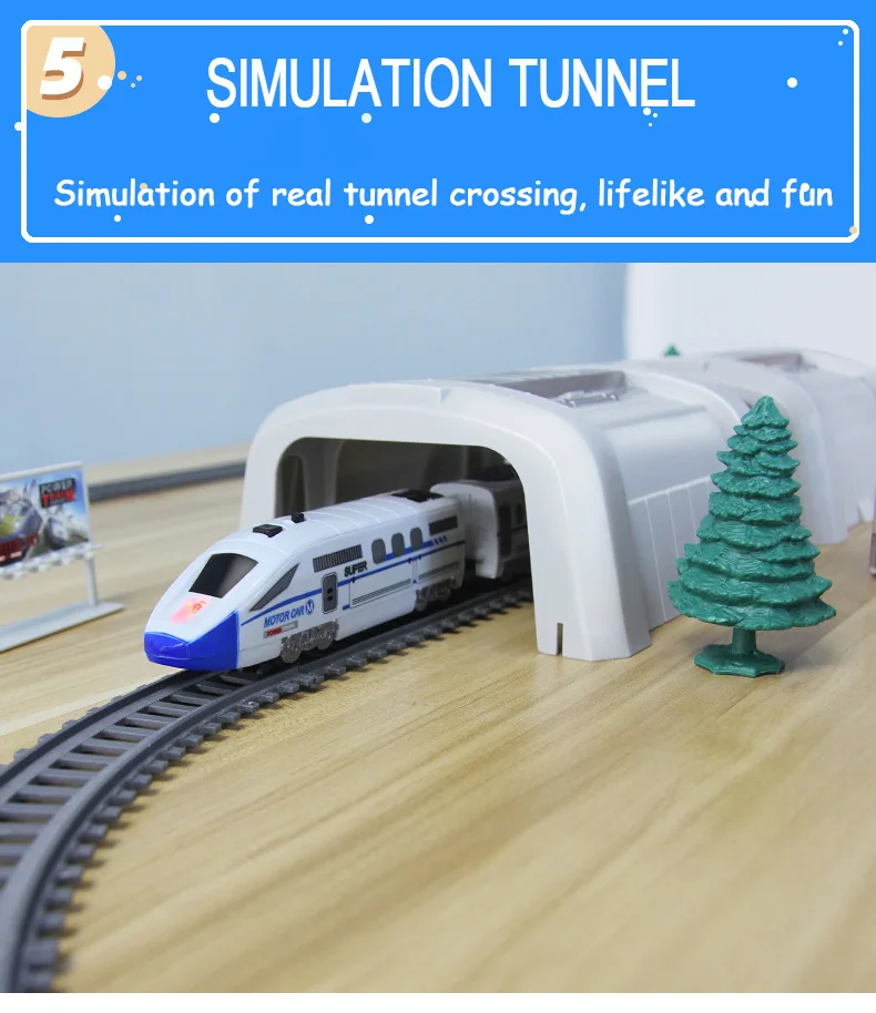 ZYCX123 1Pc Multilayer Rail Car Electric Train Speed Railcar Children DIY Educational Toys Project33c B Style