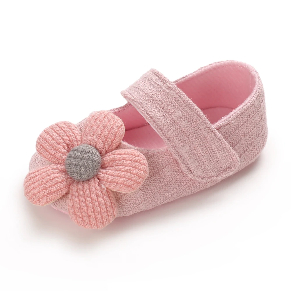 Розовый Baby shoes boys girls flower casual soft crib shoes anti-slip infant schoenen toddler moccasins scarpe bambina first walkers new - Цвет: Розовый