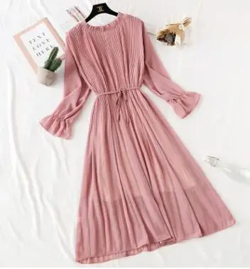 Многоцветный Vintage Chiffon Floral Midi Dress Plus Size Maxi Boho Dresses Elegant Women Party Seven-quarter sleeve Dress Vestido QV749 - Цвет: Многоцветный
