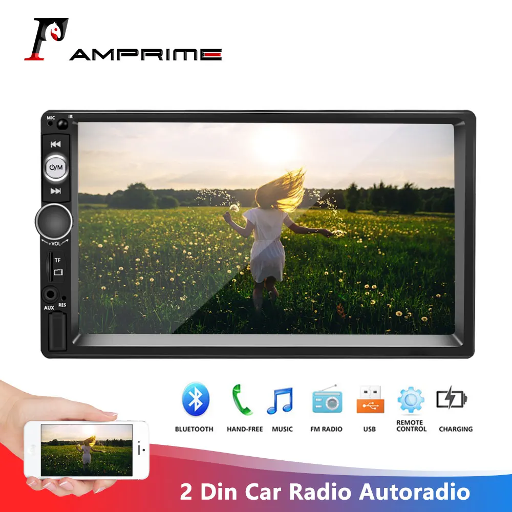 AMPrime 2 Din Car Radio Autoradio 7" Multimedia Player Auto Stereo Mirrorlink 2din Cassette Recorder In-Dash Audioradio Stereo