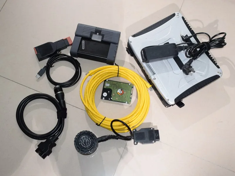  for bmw diagnosis tools for bmw icom a2 b c computer cf19 touch screen laptop 4g software 2019.12 e