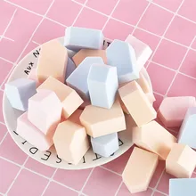 Пуховка для сухого порошка 15 Макарон/коробка Красота яйцо желе губка пуховка прямоугольная домашняя пуховка Влажная и сухая пудра пуховка держатель