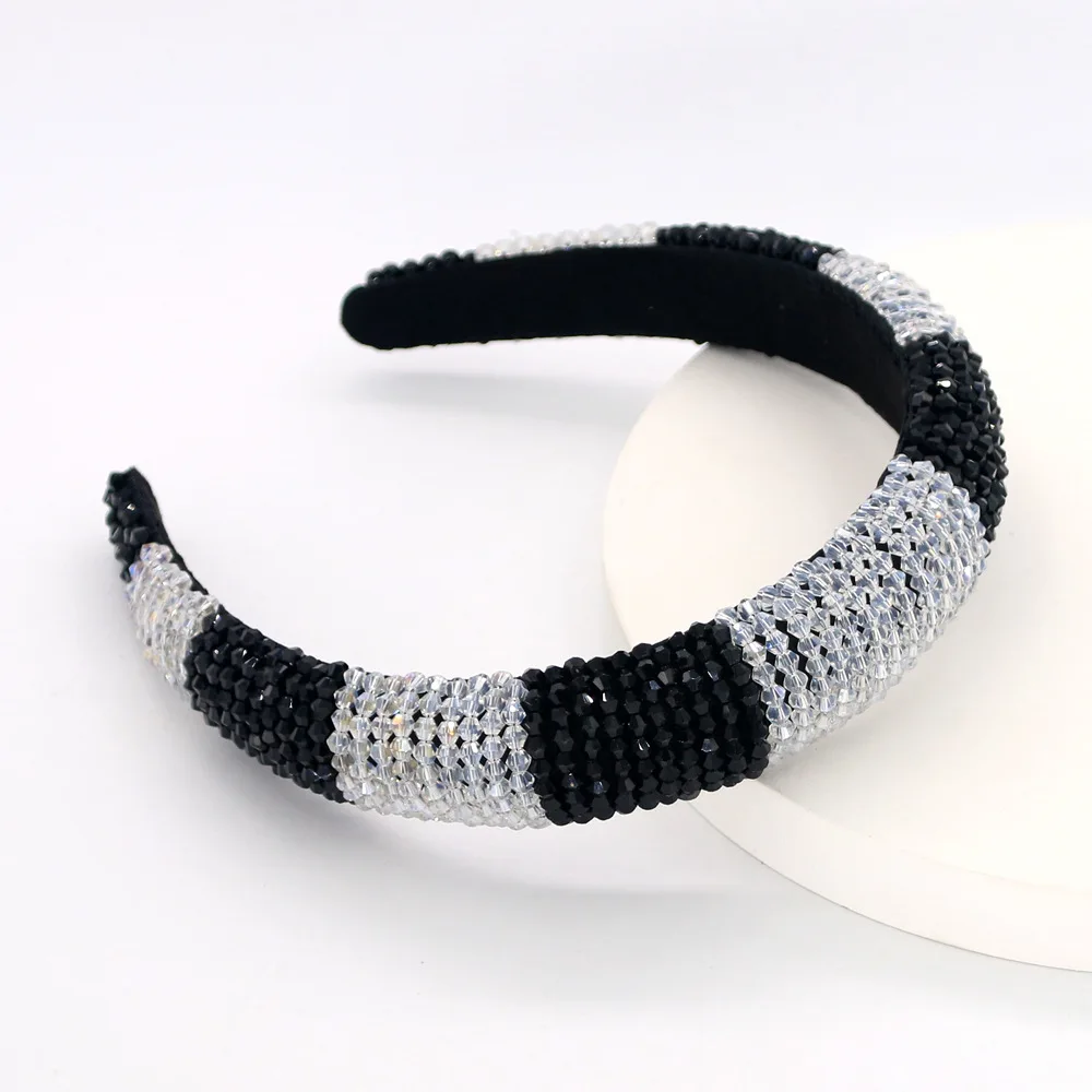 2021 Colorful Bling Bling Rhinestones Headbands For Womens Luxury Shiny Padded Diamond Crystal Hair Bands Party Hair Accessories head accessories female Hair Accessories