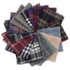 Striped Handkerchief Scarves Vintage Cotton Hankies Men's Pocket Square Handkerchiefs 23*23cm Length ► Photo 2/5