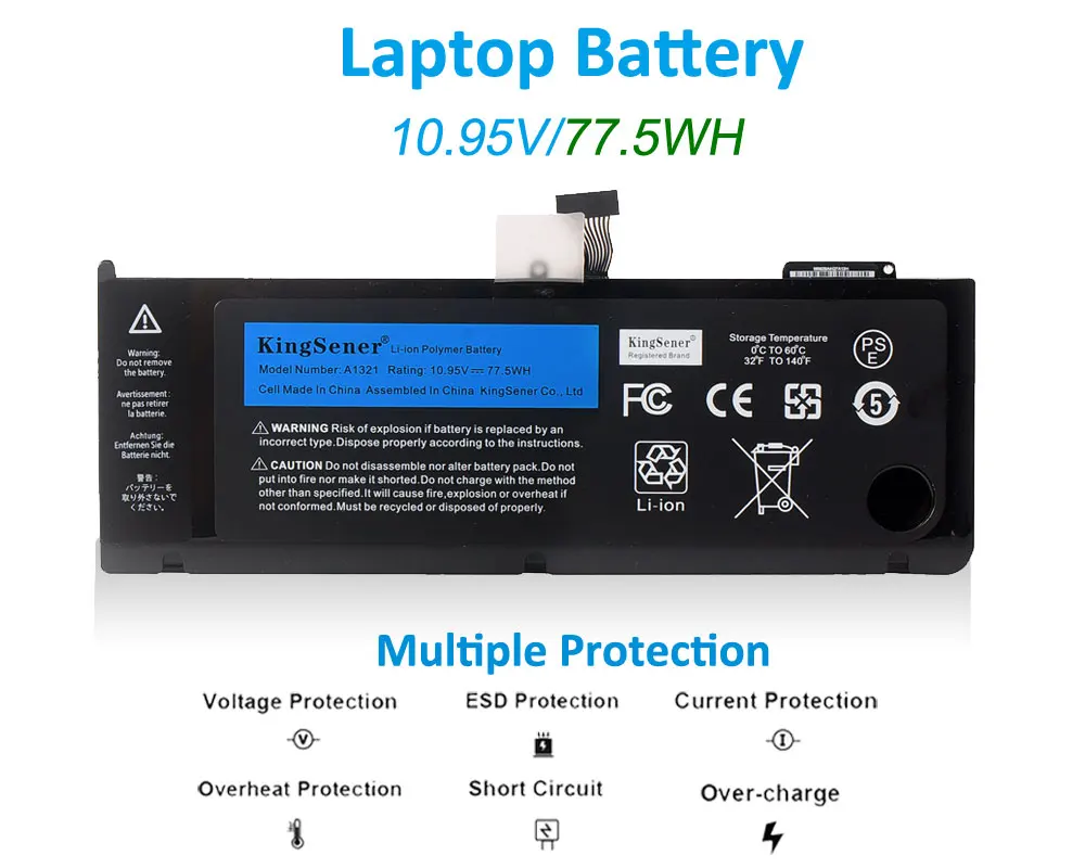 Kingsener-bateria para Apple Macbook Pro Ferramentas Gratuitas A1321 15 Polegadas A1286 2009 2010 0206380-a Mc118ll a Mc372 Mc371 Mb985 Mb986ll a - Imagem 3