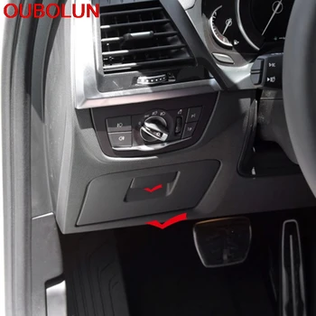 

OUBOLUN For BMW X3 G01 2018 2019 Drive Glove Copilot Storage Box Handle Decoration Molding Frame Cover Trim Interior Accessories