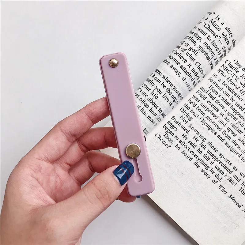 Lotus root pink Силиконовый браслет кольцо-держатель для пальца держатель мобильного телефона стенд push pull стикер паста Универсальный ручной ремешок держатель телефона кронштейн - Цвет: Lotus root pink