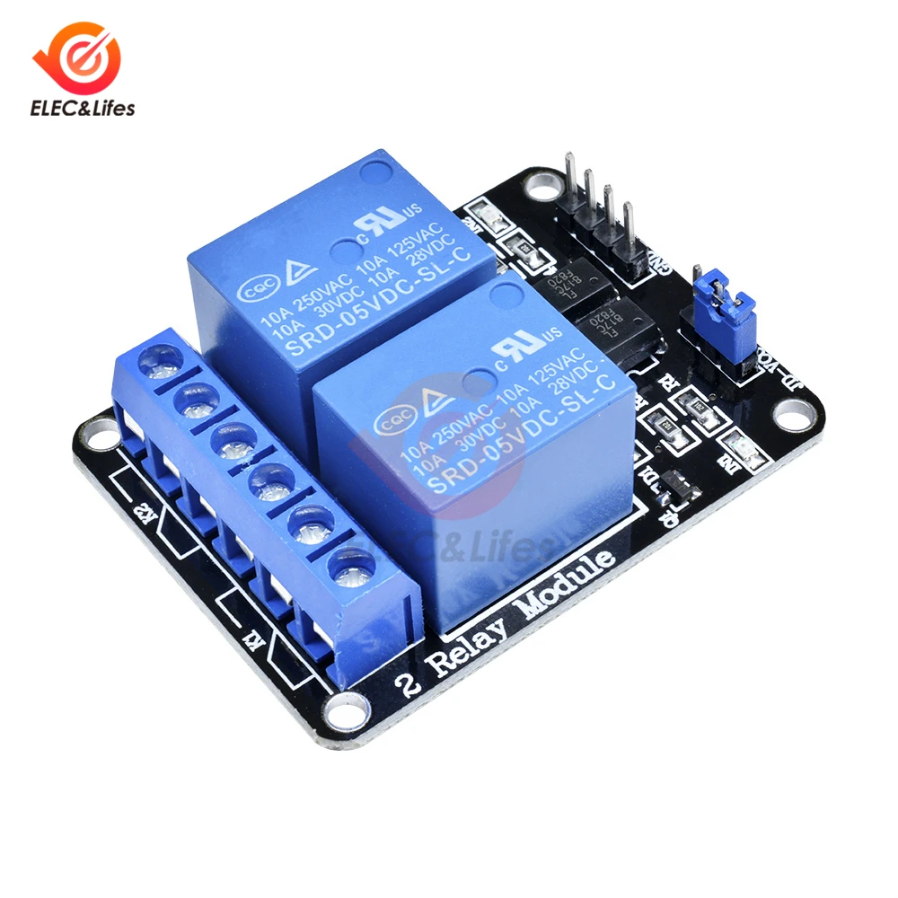 DC 24V 2 Channel Relay Module With Optocoupler For PIC AVR DSP ARM Arduino New