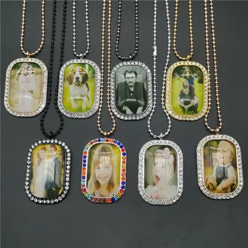 

Personalized Photo Necklaces & Pendants Custom Necklace Crystal Square Pendant Family Memorial Choker necklace