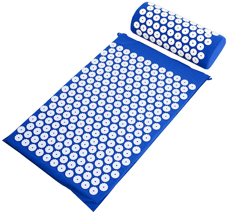 Acupressure Mat Sensi Massage Mat Pillow Set Kuznetsov's Applicator for Neck Foot Yoga Mat with Needle Back Massager Cushion Pad