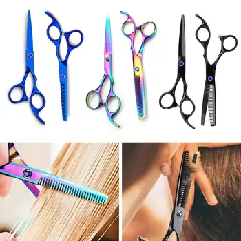 

5pcs Hair Cutting Tool Kit 6 inch Hairdressing Haircut Scissors with Carry Case for Home Salon Barber Supplies