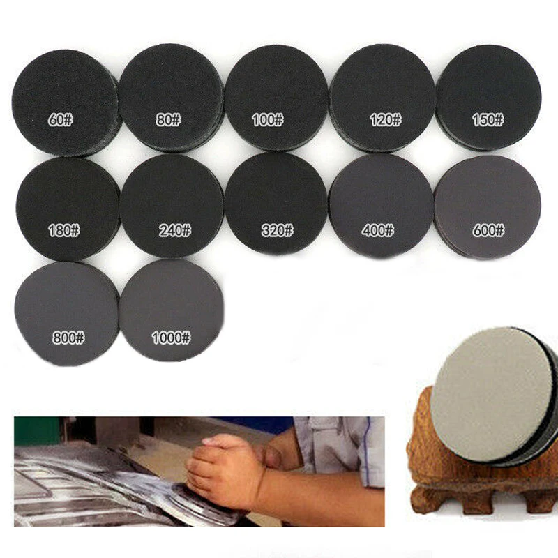 

30Pcs Wet & Dry Sanding Paper Disc 3 Inch 75mm Sandpaper 60#-1000# Grits