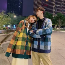 Осенне-зимний Корейский вариант европейского и американского стиля, Простой повседневный плотный кардиган, вязаная одежда